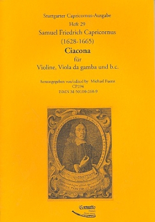 Ciacona fr Violine, Viola da gamba und Bc Stimmen