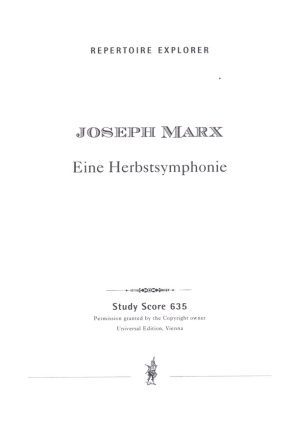 Eine Herbstsinfonie fr Orchester Studienpartitur