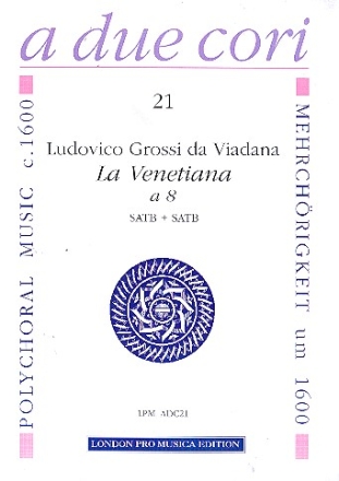 La Venetiana a 8 für 8 Instrumente (SATB+SATB) Partitur und Stimmen