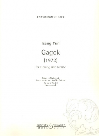 Gagok fr Gesang und Gitarre Spielpartitur