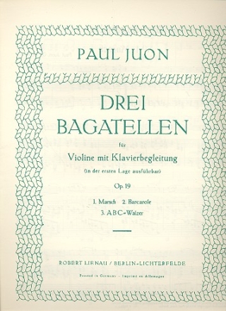 3 Bagatellen op.19 fr Violine und Klavier