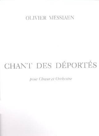 Chant des dports pour choeur et orchestre parition