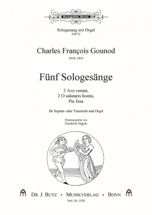5 Sologesnge fr Soprano (Tenor) und Orgel Partitur