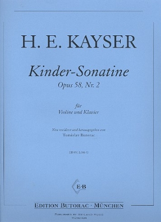 Kinder-Sonatine op.58,2 fr Violine und Klavier