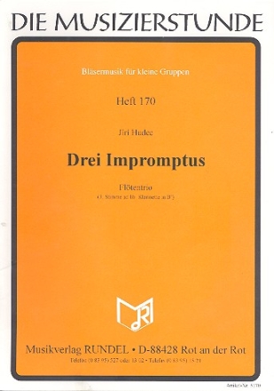 3 Impromptus fr 3 Flten (2 Flten und Klarinette) Partitur und Stimmen