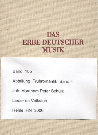 Lieder im Volkston  Partitur,  gebunden