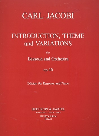 Introduktion, Thema und Variationen op.10 fr Fagott und Orchester fr Fagott und Klavier