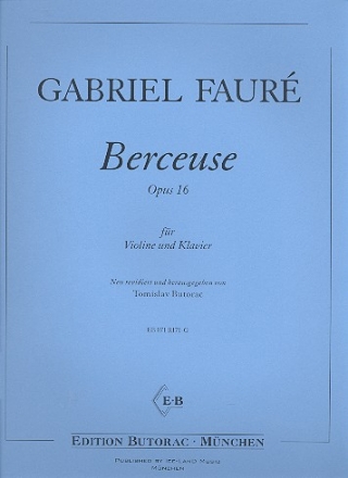 Berceuse op.16 fr Violine und Klavier Partitur und Stimme