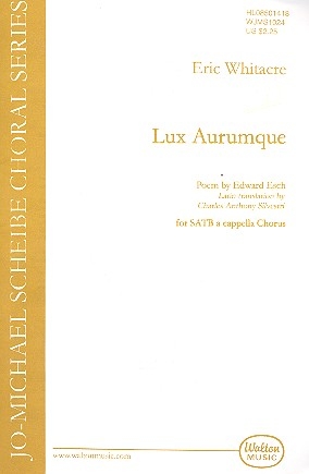Lux Aurumque for mixed chorus a cappella score