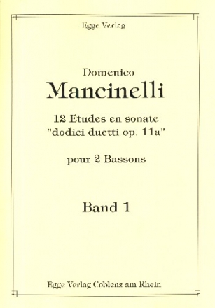 12 Etudes en Sonate dodici duetti op.11a Vol.1 pour 2 bassons