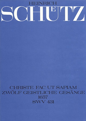 Christe fac ut sapiam op.13,12 SWV431 fr 4 Stimmen (Instrumente), Bc ad lib Partitur