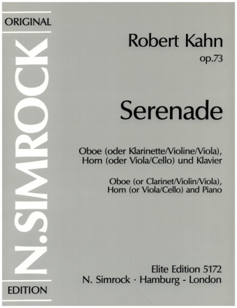 Serenade f-Moll op.73 fr Oboe, Horn und Klavier Klavierauszug