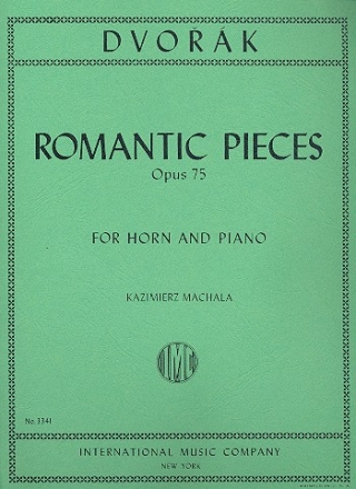 Romantic pieces op.75 for horn in f and piano Machala, K., ed