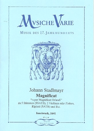 Magnificat II im 8.Ton fr Soli, gem Chor, 2 Zinken (Violinen) und Bc Partitur und Stimmen