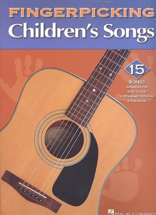 Fingerpicking Children's Songs for solo guitar in standard notation and tablature