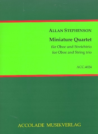 Miniature Quartet fr Oboe, Violine, Viola und Violoncello Partitur und Stimmen