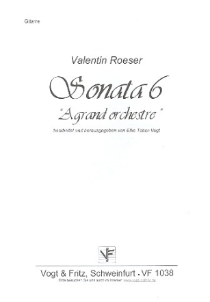 Sonata Nr.6 A grand orchestre fr Zupforchester Gitarre