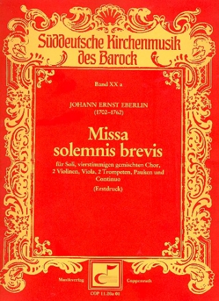 Missa solemnis brevis fr Soli, gem Chor und Orchester Partitur