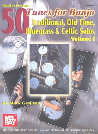 50 tunes vo.1 (+3CD's) for banjo traditional, old time, bluegrass and celtic solos