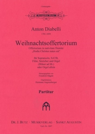 Weihnachtsoffertorium fr Sopran, Chor, Flte, Streicher und Orgel Partitur