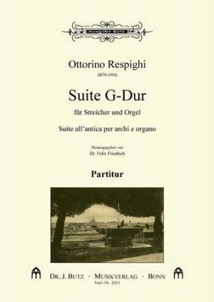 Suite G-Dur fr Streichorchester und Orgel Partitur