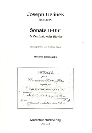 Sonate B-dur fr Klavier (Cembalo)