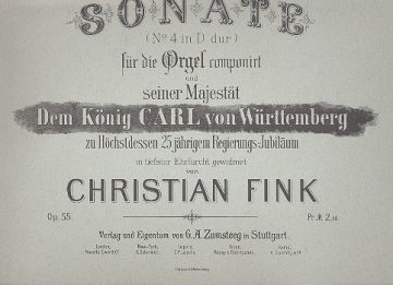 Sonate D-Dur Nr.4 op.55 fr Orgel