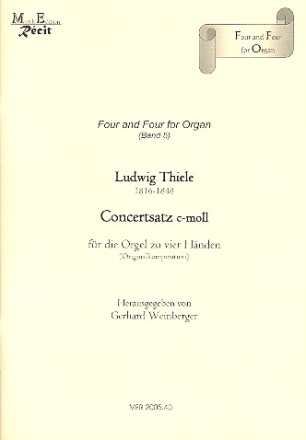 Konzertsatz c-Moll für Orgel zu 4 Händen Spielpartitur