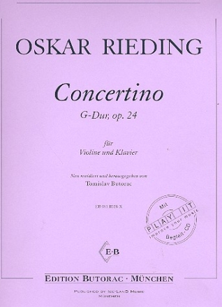 Concertino G-Dur op.24 (+CD) fr Violine und Klavier