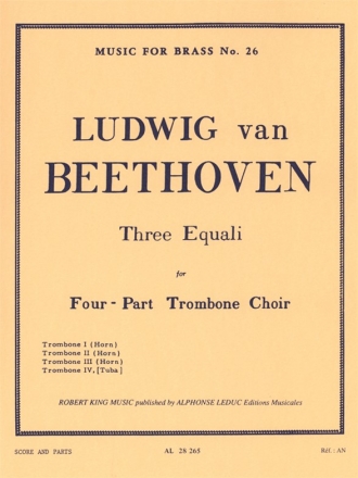 3 Equali for 4-part trombone choir score and parts