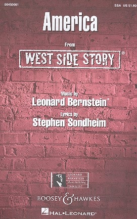 America from 'West Side Story' fr Kinder- oder Frauenchor (SSA) und Klavier Chorpartitur