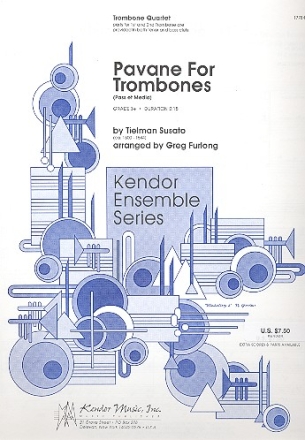 Pavane for 4 trombones score and parts