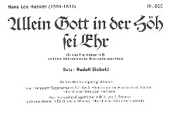 Allein Gott in der Hh sei Ehr fr Flte (Klarinette) und 4 Blser Partitur und Stimmen