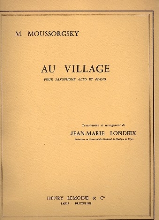 Au Village pour saxophone alto et piano Londeix, J.-M., arr.