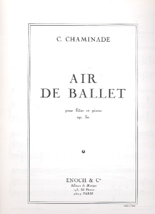 Air de ballet op.30 pour flute et piano