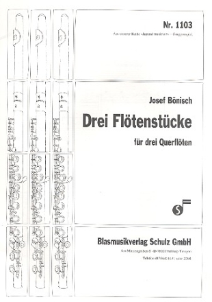 3 Fltenstcke fr 3 Querflten Partitur und Stimmen