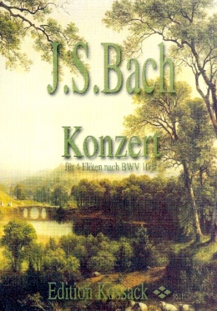 Konzert BWV1041 für 4 Flöten Partitur und Stimmen