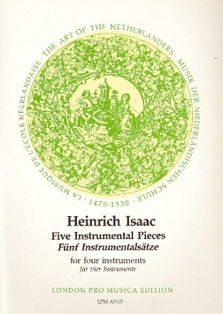 5 Instrumentalstze fr 4 Instrumente (SATB) Partitur und Stimmen