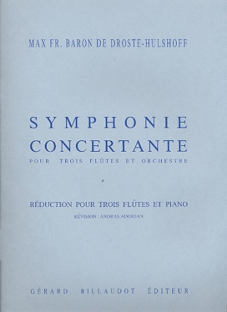 Symphonie concertante pour 3 flutes et orchestre pour 3 flutes et piano parties