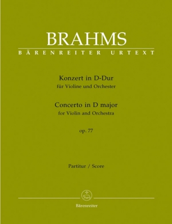 Konzert D-Dur op.77 fr Violine und Orchester Partitur
