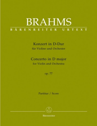 Konzert D-Dur op.77 fr Violine und Orchester Partitur