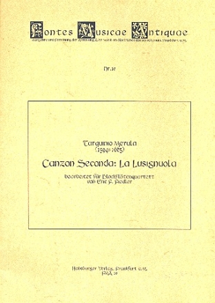 La Lusignuola fr 4 Blockflten (SATB) Partitur und Stimmen