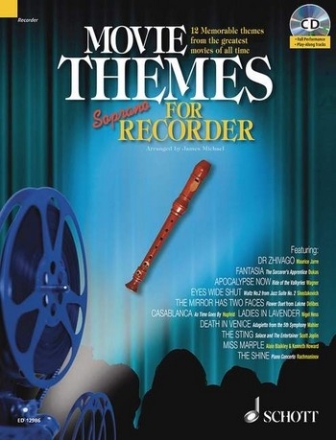 Movie Themes (+CD): fr Sopranblockflte (Klavierbegleitung als PDF zum Ausdrucken)