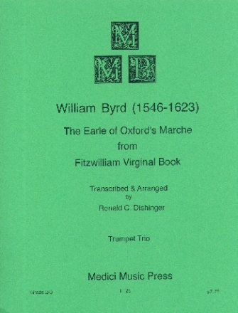 The Earl of Oxford's Marche for 3 trumpets score and parts