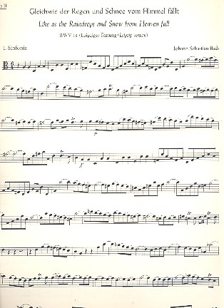 Gleichwie der Regen und Schnee vom Himmel fllt BWV18 (Leipziger Fassung dt/en) fr Soli, gem Chor und Instrumente,  Viola 2