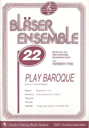 Play baroque Suite in 5 kurzen Sätzen für 3 Trompeten Partitur+Stimmen