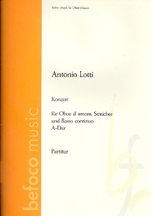 Konzert A-Dur fr Oboe d'amore, Streicher und Bc Partitur