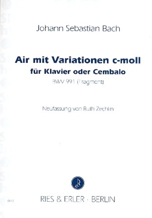 Air mit Variationen C-Moll BWV991 (Fragment) fr Klavier oder Cembalo