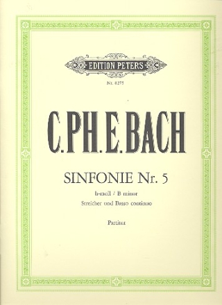 Sinfonie h-Moll Nr.5 fr Streicher und Bc Partitur