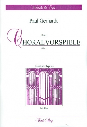 3 Choralvorspiele op.1 fr Orgel Reprint